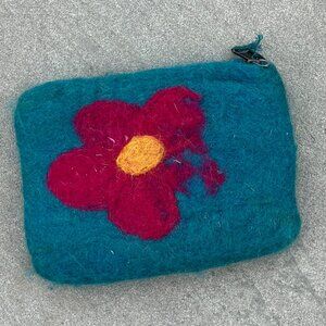 ✨ BOHO CHIC Handmade Felted Wool Floral Coin Purse ✨